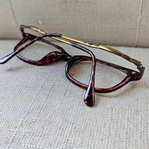 Vintage Guess Eyeglasses Frame Brown Tortoise/Gold Tone Glasses Eye Wear GU643